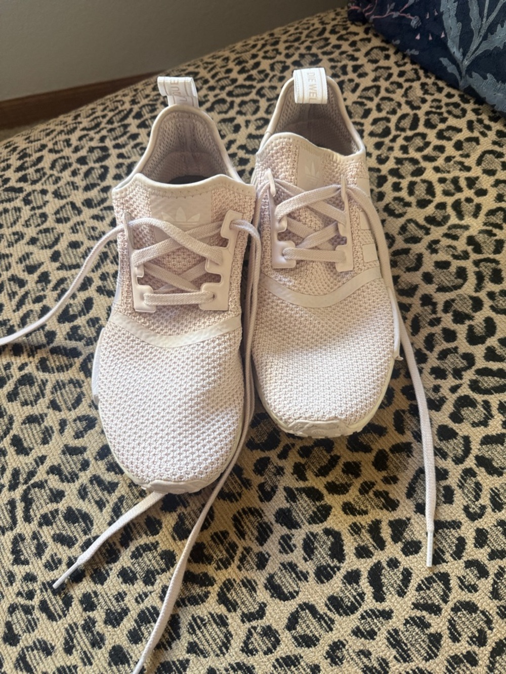 adidas Women’s Knit Lace-Up Sneakers in Pale Pink